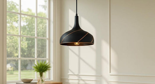 Modern Black Brass Pendant Light, Handmade Hammered Brass Hanging Lamp, Minimalist Kitchen Island Pendant, Contemporary Brass Ceiling Light Fixture, Luxury Dining Room Lighting
