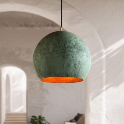 Green Patina Copper Globe Pendant Light, Handmade Moroccan Round Copper Chandelier, Verdigris Kitchen Island Hanging Lamp, Rustic Boho Farmhouse Ceiling Light Fixture