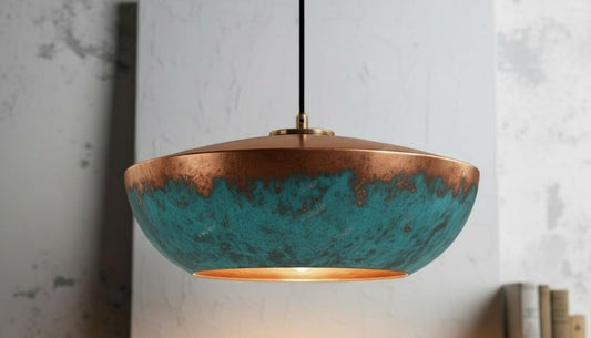 Green Patina Copper Pendant Light, Handmade Moroccan Copper Dome Chandelier, Rustic Verdigris Kitchen Island Hanging Lamp, Boho Copper Ceiling Light Fixture