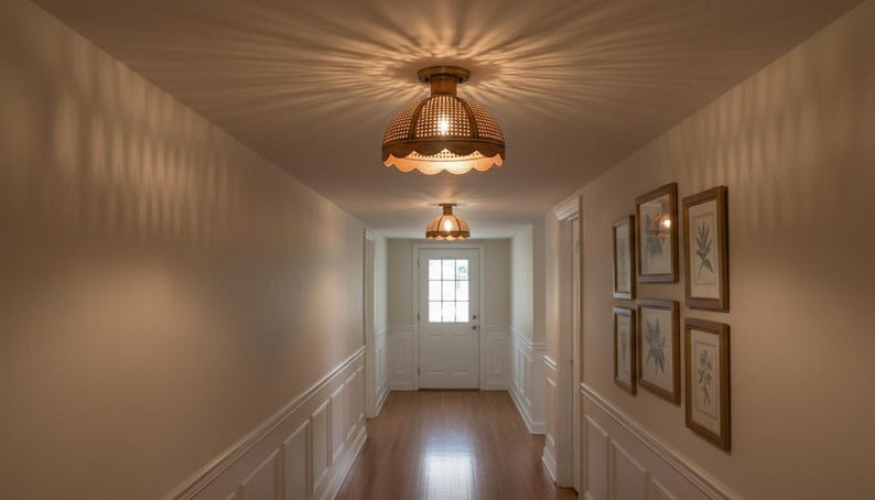 Handmade Moroccan Brass Semi-Flush Mount Ceiling Light – Pierced Antique Copper Dome Lamp with Scalloped Edge