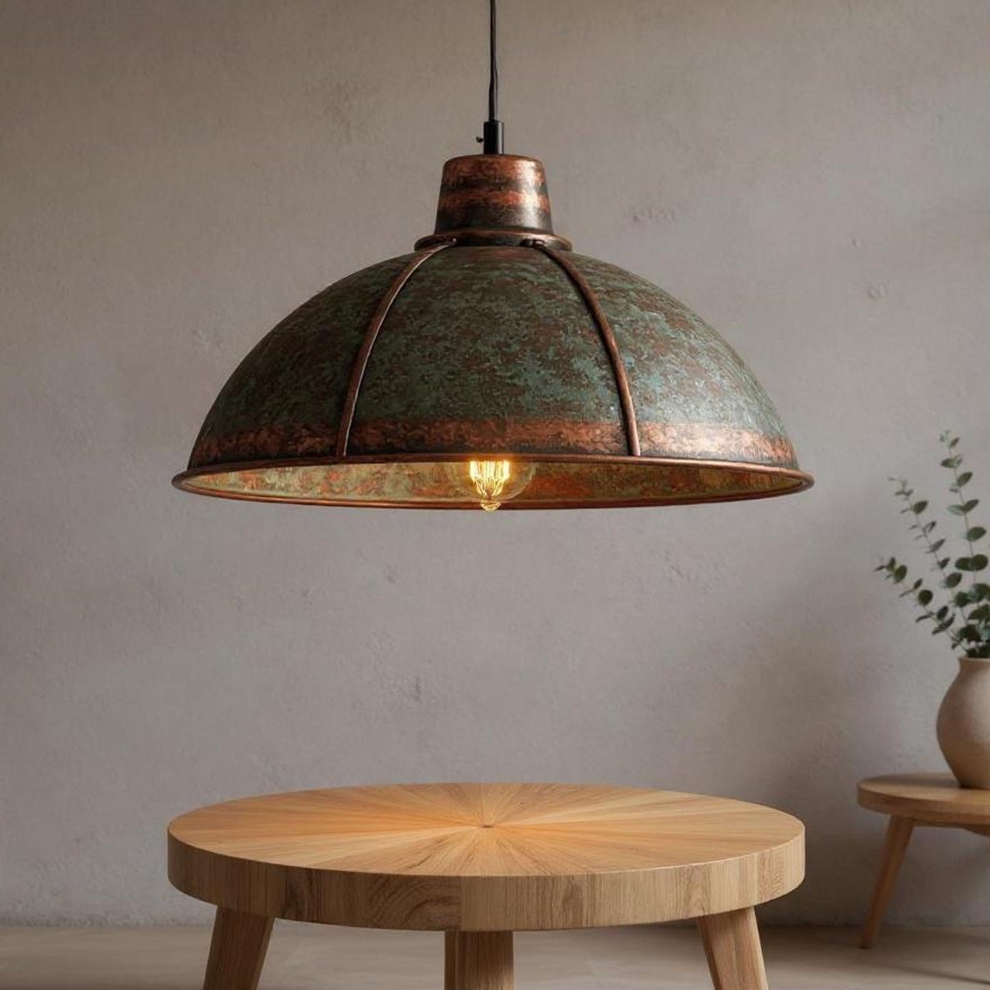 Framed Green Patina Copper Dome Pendant Light, Handmade Moroccan Verdigris Copper Chandelier, Rustic Kitchen Island Hanging Lamp, Boho Farmhouse Ceiling Light Fixture