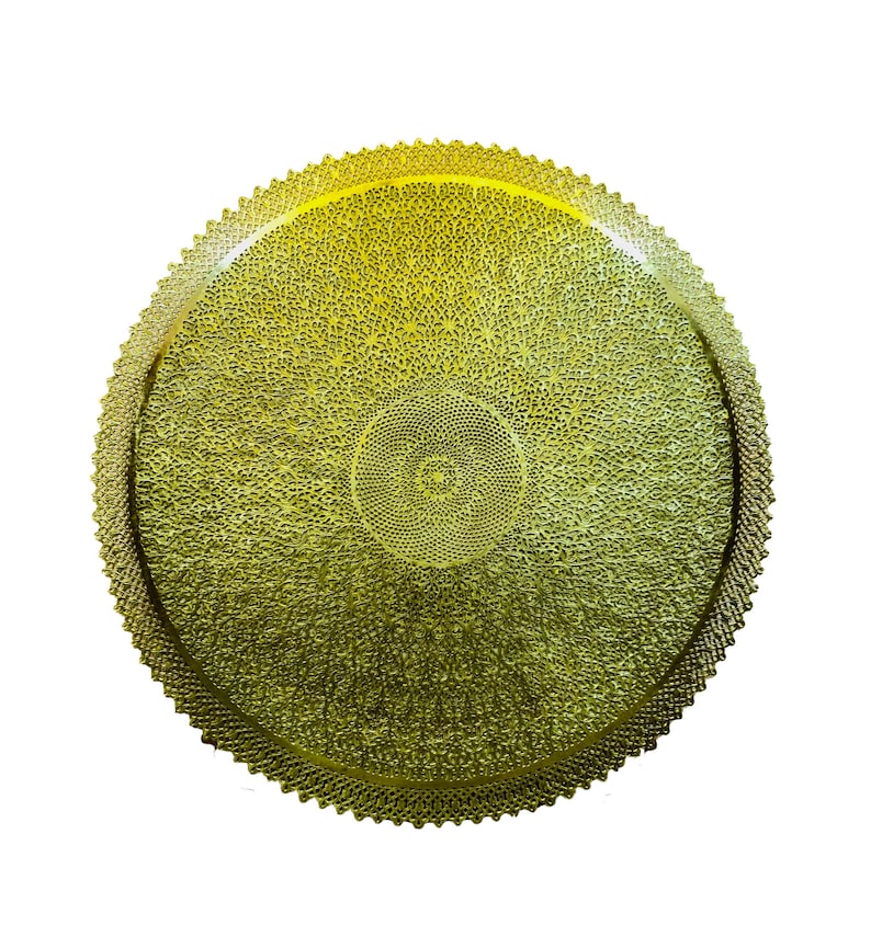 Handmade Moroccan Brass Round Ceiling Light – Intricately Pierced Mandala Flush Mount with Warm Golden Halo and Geometric Shadow Patterns for Bedroom, Hallway & Living Room