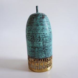 Turquoise Patina Brass Cylinder Pendant Light, Handmade Moroccan Pierced Hanging Lamp, Rustic Verdigris Kitchen Island Chandelier, Boho Farmhouse Ceiling Light Fixture