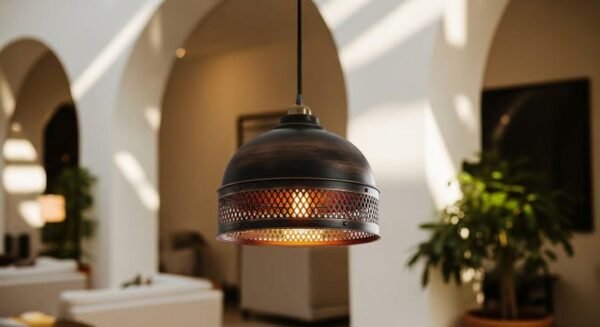 Dark Antique Copper Pierced Pendant Light, Handmade Moroccan Perforated Dome Chandelier, Rustic Bronze Copper Kitchen Island Hanging Lamp, Boho Farmhouse Ceiling Light Fixture